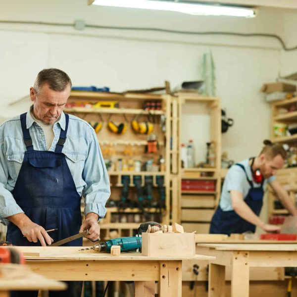 Carpenters Assembling Furniture